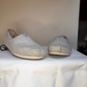 Toms Light Grey Slip On Flats